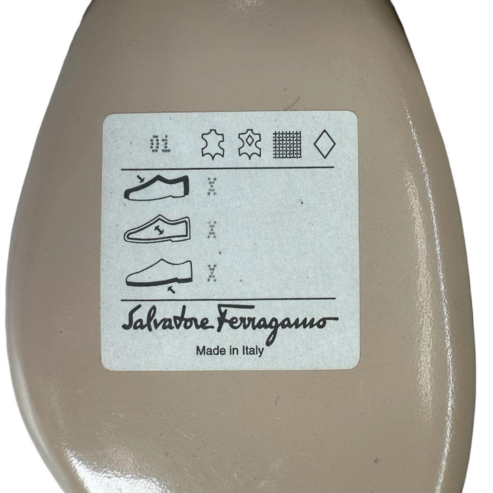 Pristine Salvatore Ferragamo pumps CARLA 55 Vara ribbon Brown leather Women 6.5