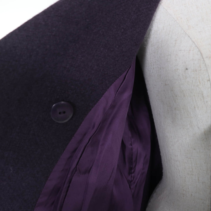 Great LEONARD FASHION coat Cashmere blend belt purple Angola 13