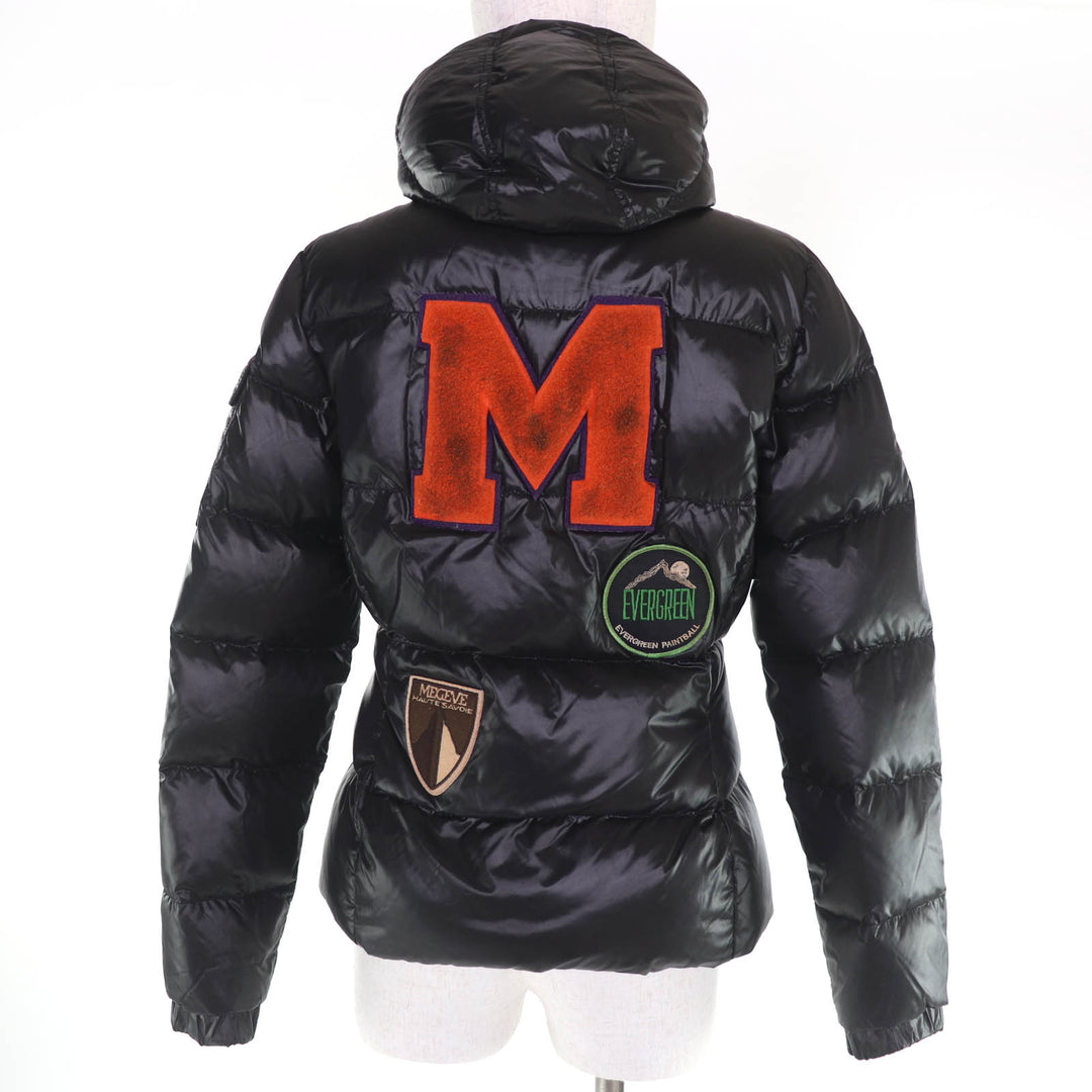 Great MONCLER Down jacket BADIA SPECIAL Logo patch and hood black Nylon Women 0
