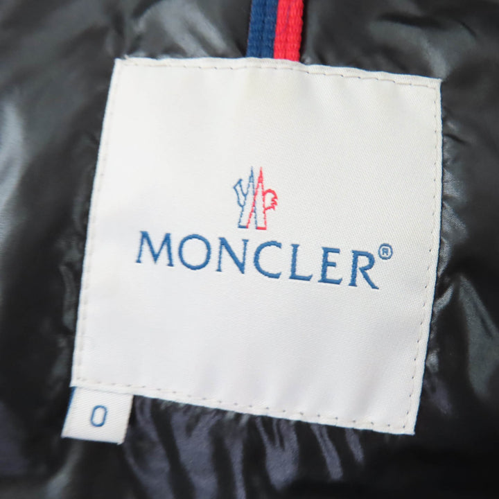 Great MONCLER Down jacket BADIA SPECIAL Logo patch and hood black Nylon Women 0