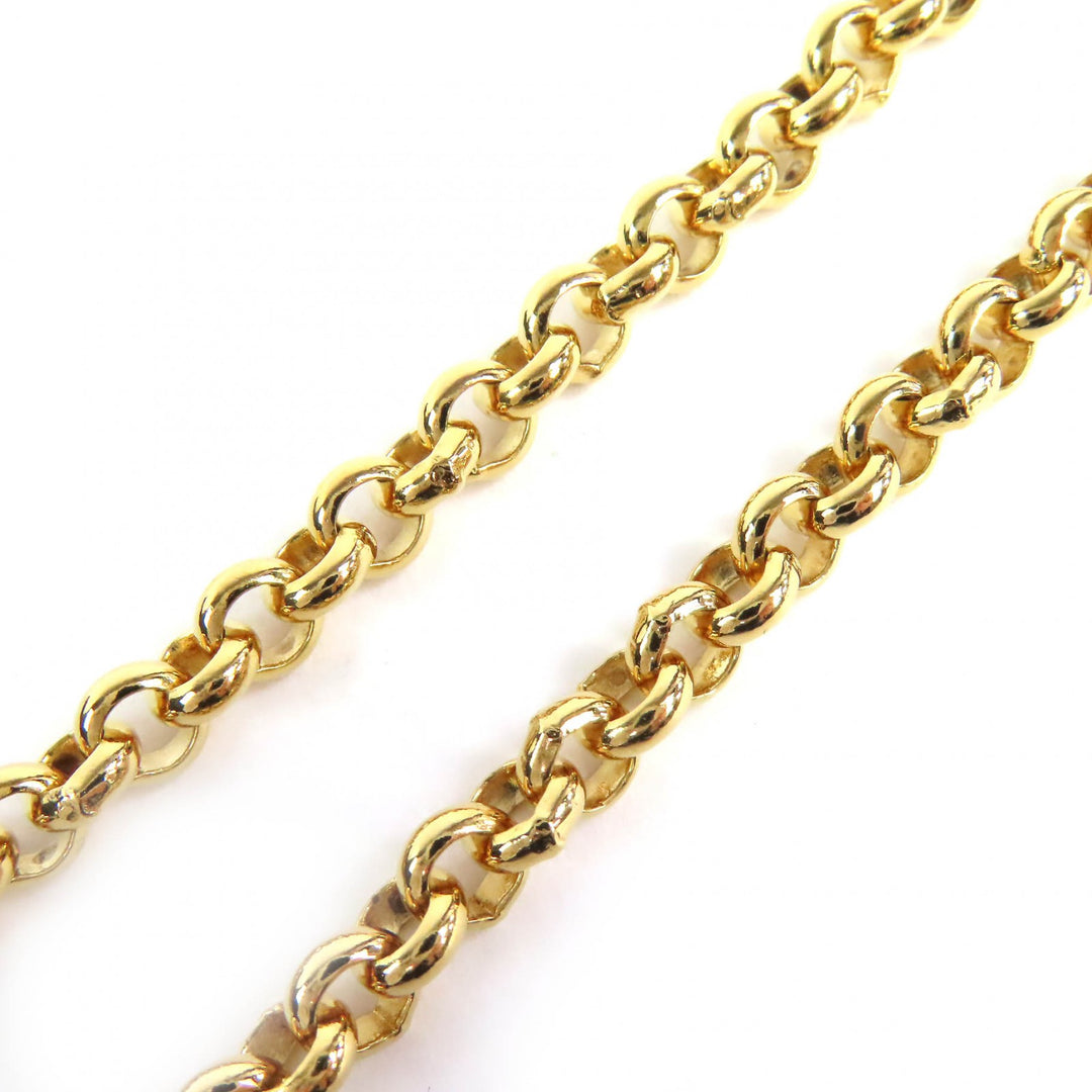 Excellent CHANEL Necklace COCO Logo COCO Mark Faux Pearl gold B24B ABE238