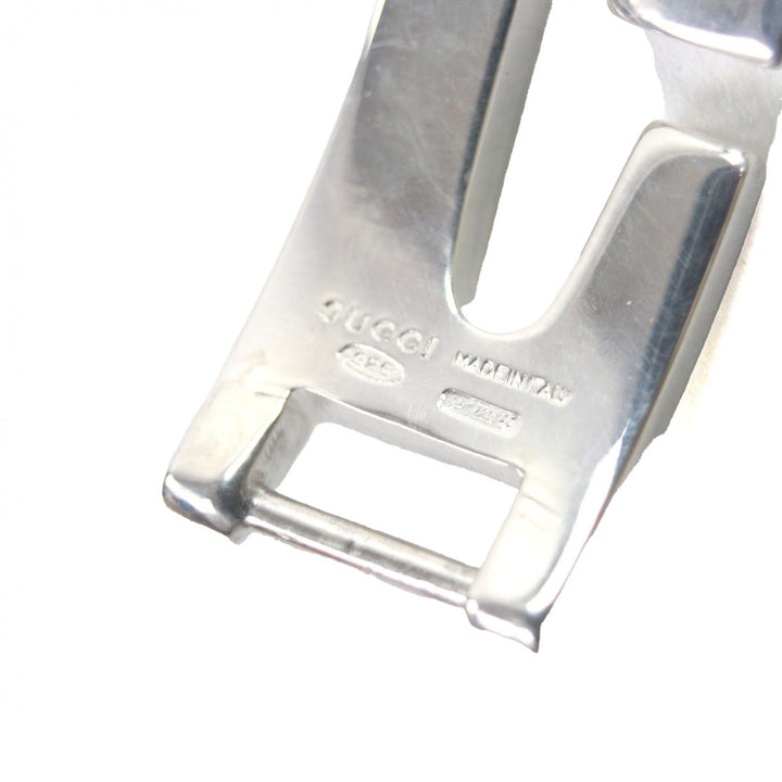 Great GUCCI bracelet Tom Ford 1990s-2000s G Logo Small 7.1"" Silver 925 mens