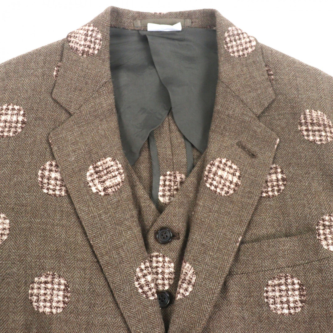 Pristine COMME des GARCONS HOMME PLUS Chester coat Brown wool mens XS PF-J031