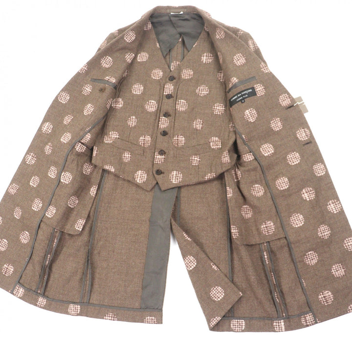Pristine COMME des GARCONS HOMME PLUS Chester coat Brown wool mens XS PF-J031