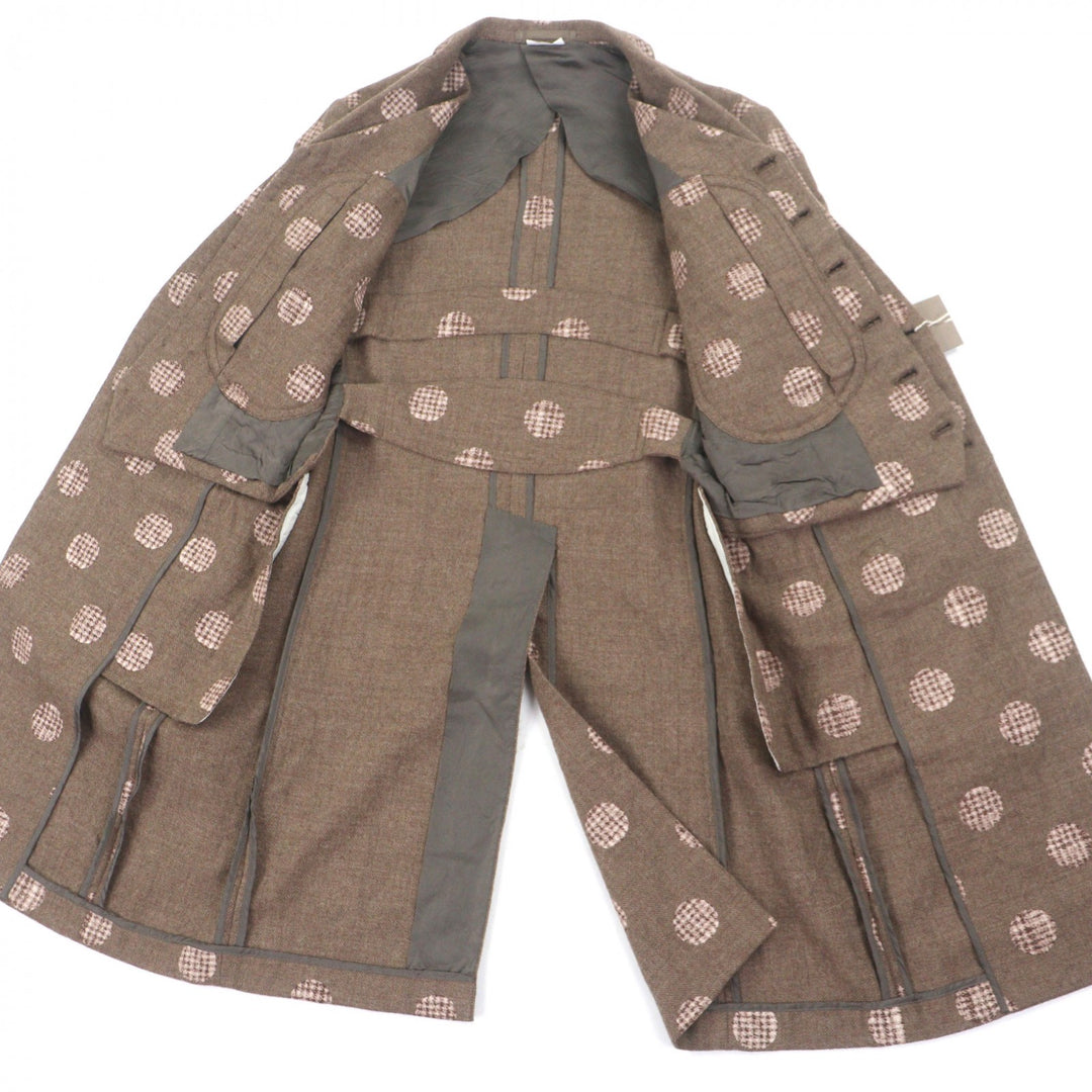 Pristine COMME des GARCONS HOMME PLUS Chester coat Brown wool mens XS PF-J031