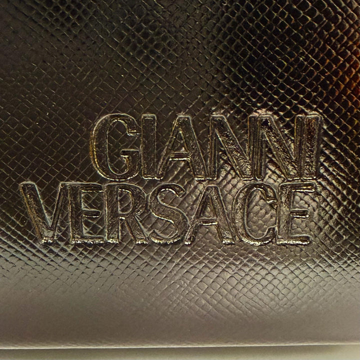Excellent VERSACE Handbag Sunburst black leather Women