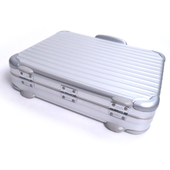 Very Good RIMOWA suitcase Topaz 2-Way Attache Case, Duralumin Case Silver