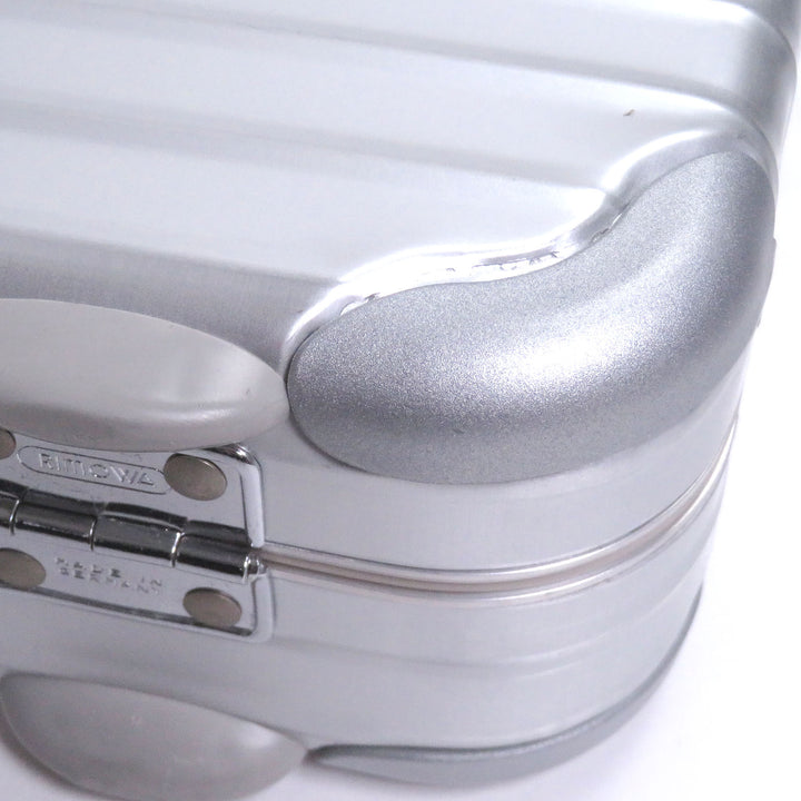 Very Good RIMOWA suitcase Topaz 2-Way Attache Case, Duralumin Case Silver
