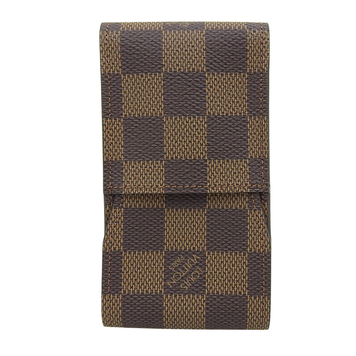 Great LOUIS VUITTON Cigarette case Etui cigarette Damier Ebene mens