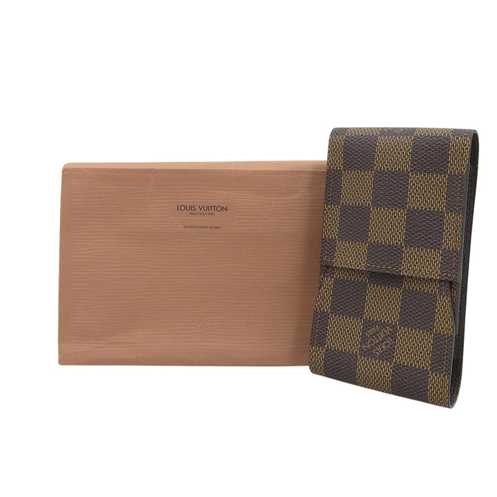 Great LOUIS VUITTON Cigarette case Etui cigarette Damier Ebene mens