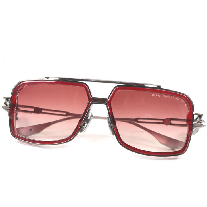 Pristine DITA sunglasses HYPERLUX-1000 Two Bridges Clear red mens DTS470