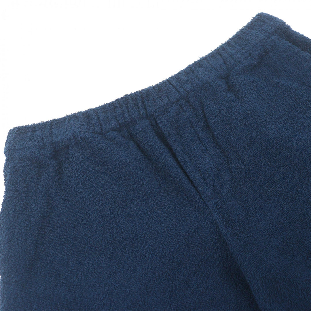 Excellent PRADA Shorts Triangle logo Triangle plate Pile Navy cotton mens