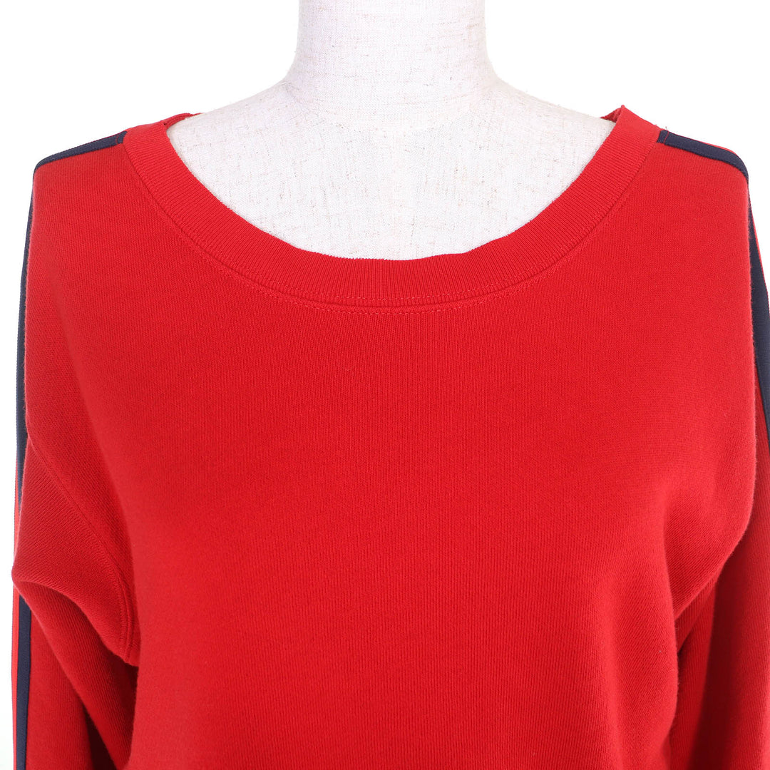 Excellent GUCCI one piece Sherry Line Tweed Docking Long Sleeve Red S 502126