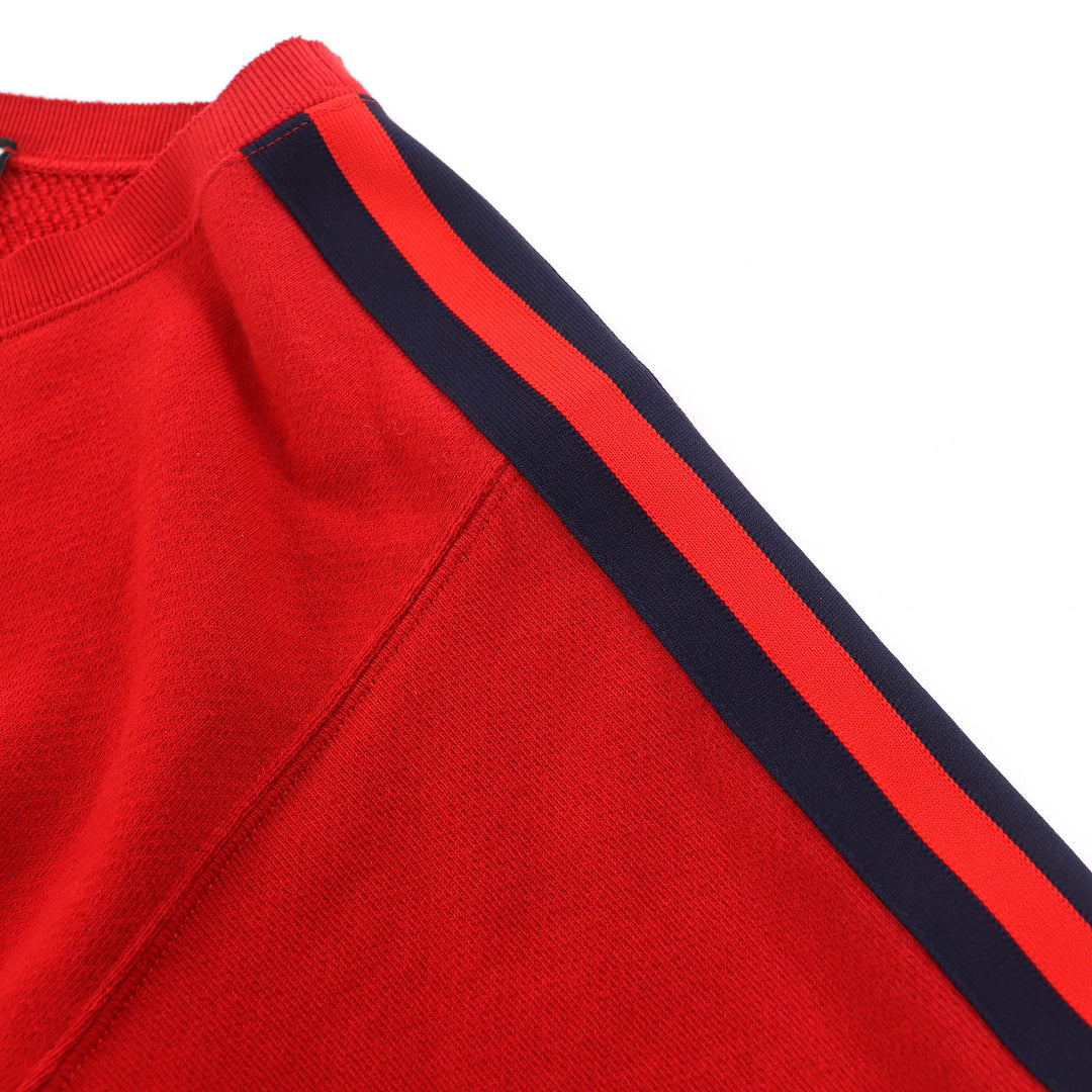 Excellent GUCCI one piece Sherry Line Tweed Docking Long Sleeve Red S 502126