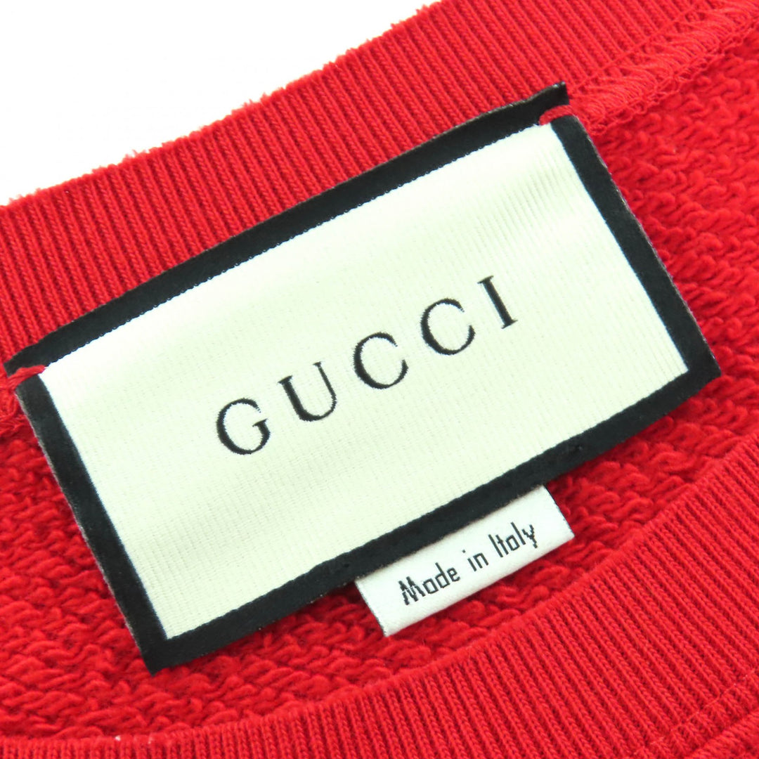 Excellent GUCCI one piece Sherry Line Tweed Docking Long Sleeve Red S 502126