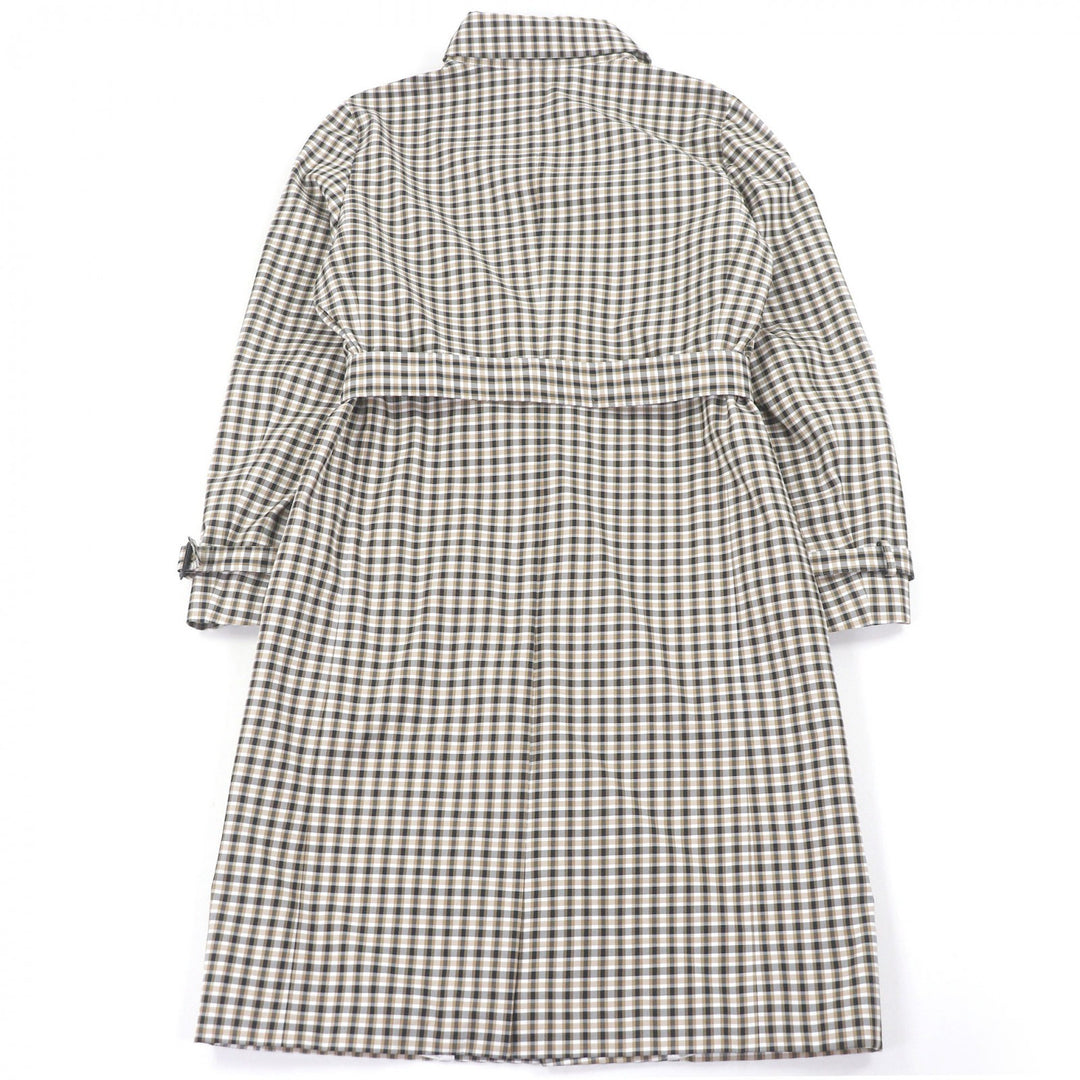 Pristine PT TORINO coat Check Pattern Fly Front Brown cotton mens 50 2FTR060TOR