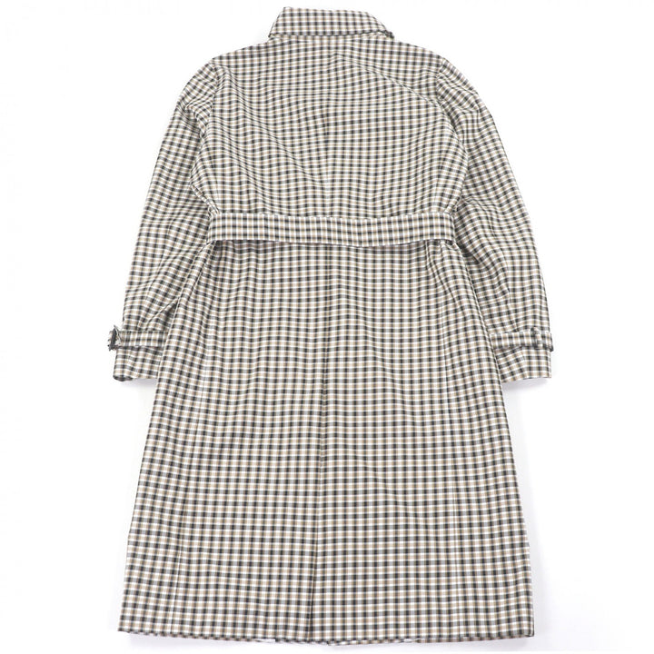 Pristine PT TORINO coat Check Pattern Fly Front Brown cotton mens 50 2FTR060TOR