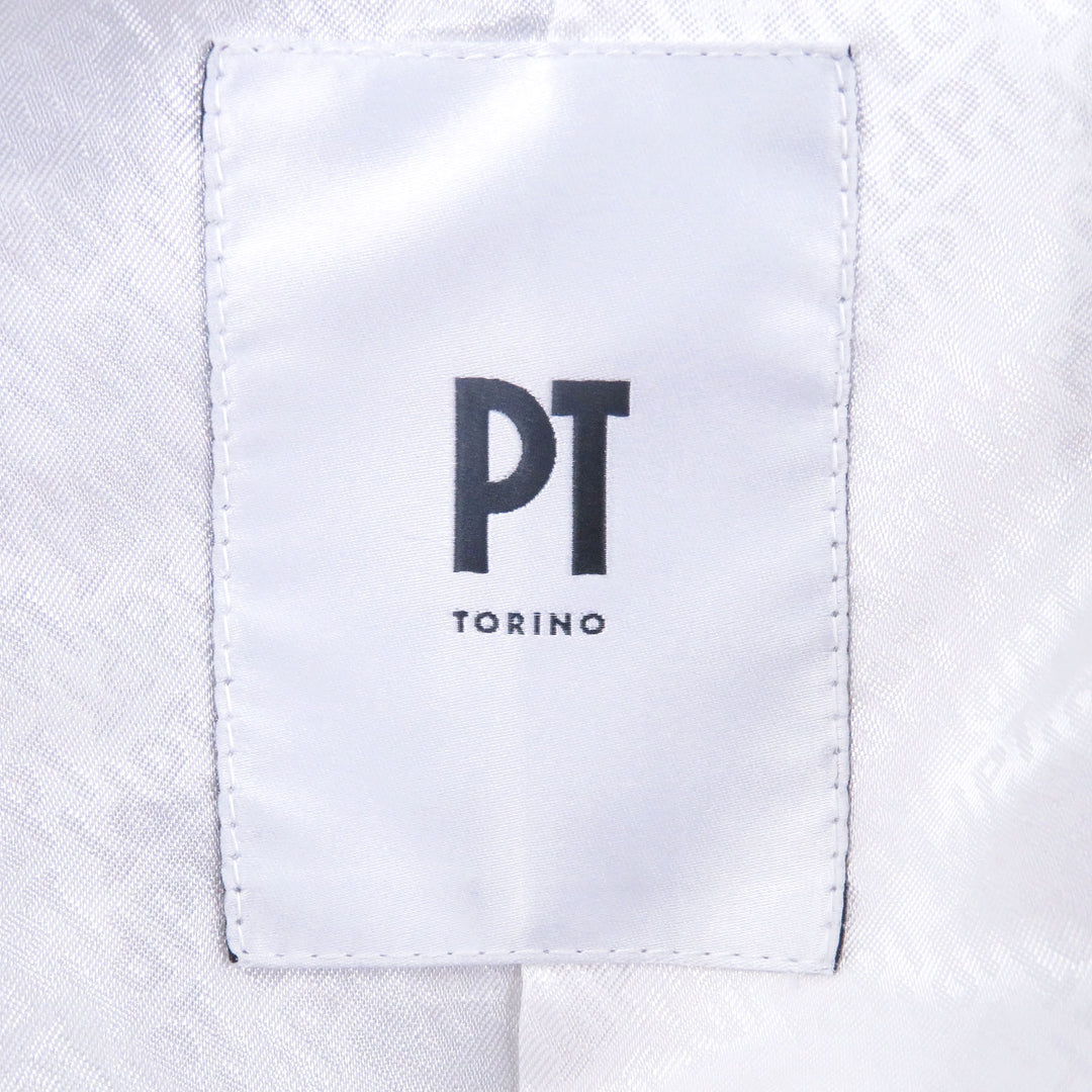 Pristine PT TORINO coat Check Pattern Fly Front Brown cotton mens 50 2FTR060TOR