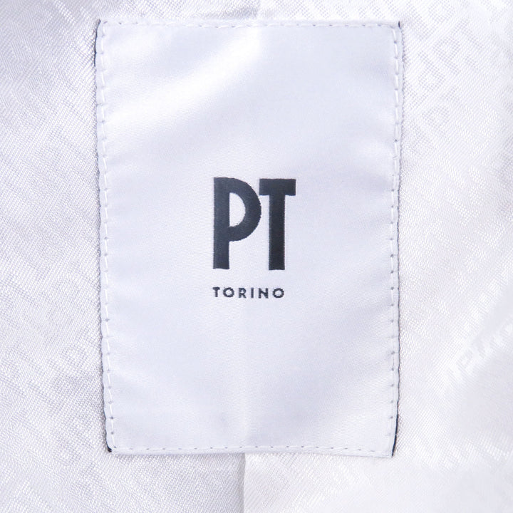 Pristine PT TORINO coat Check Pattern Fly Front Brown cotton mens 50 2FTR060TOR