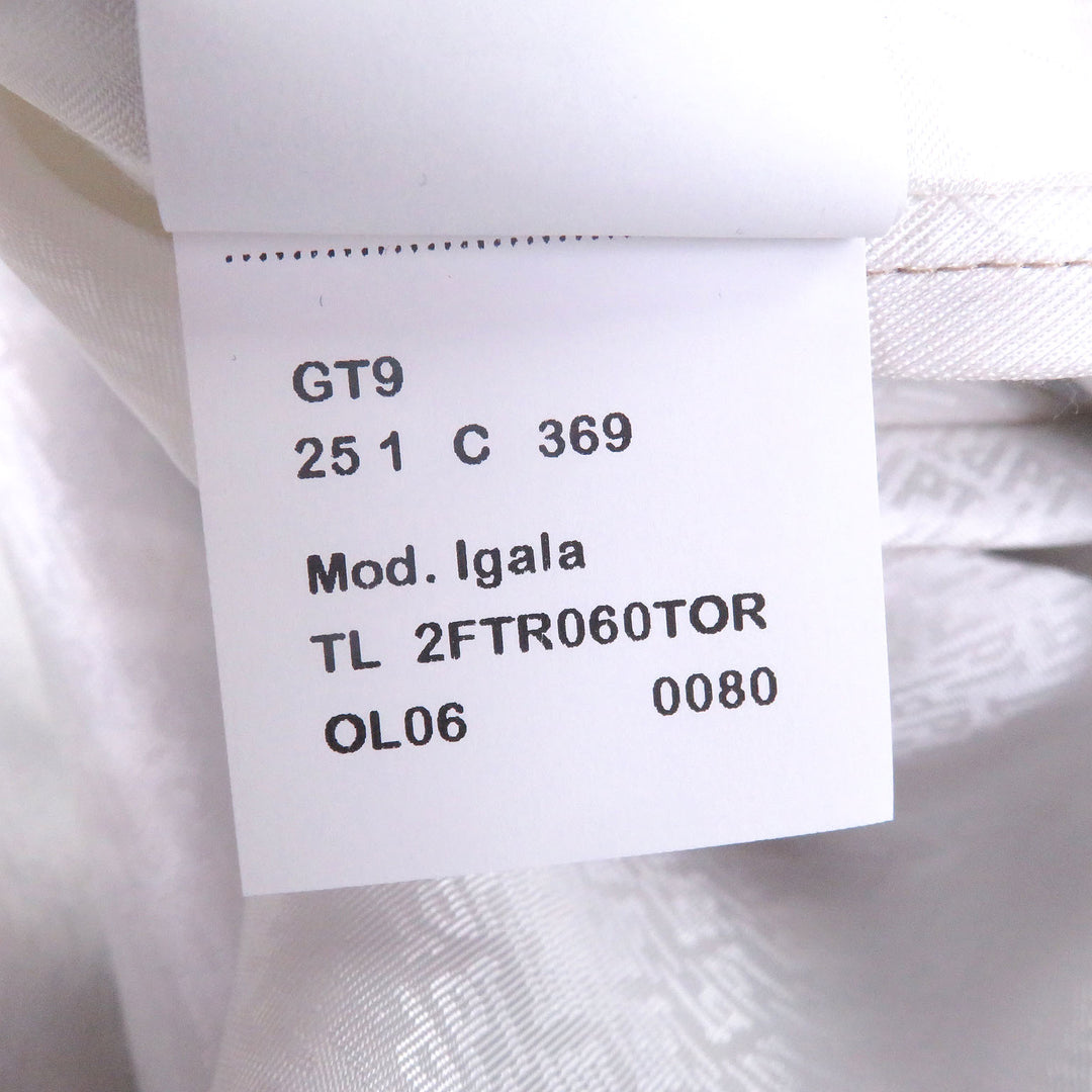 Pristine PT TORINO coat Check Pattern Fly Front Brown cotton mens 50 2FTR060TOR