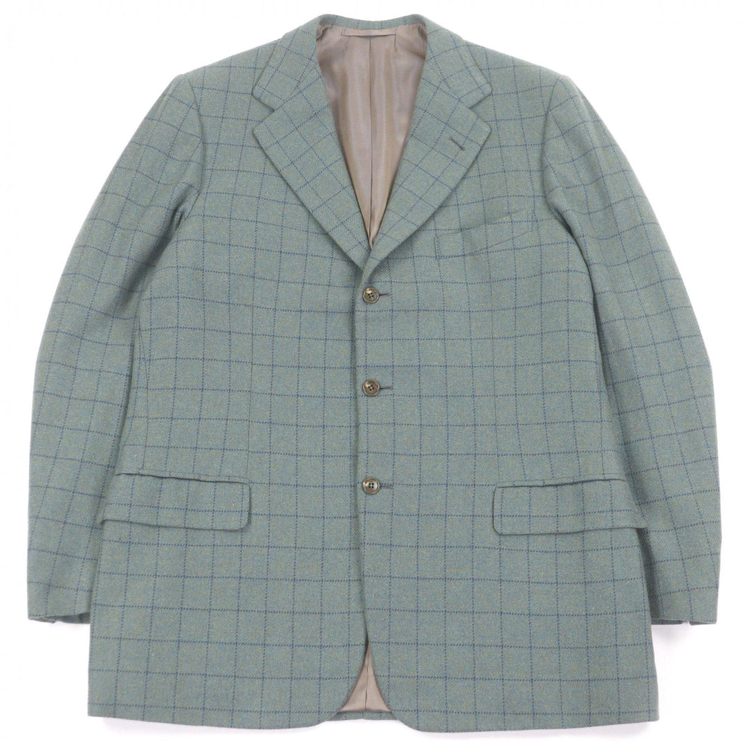 Excellent Tindaro De Luca Jacket Windowpane Smithura Single Tailored green mens