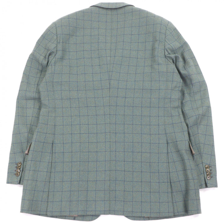 Excellent Tindaro De Luca Jacket Windowpane Smithura Single Tailored green mens