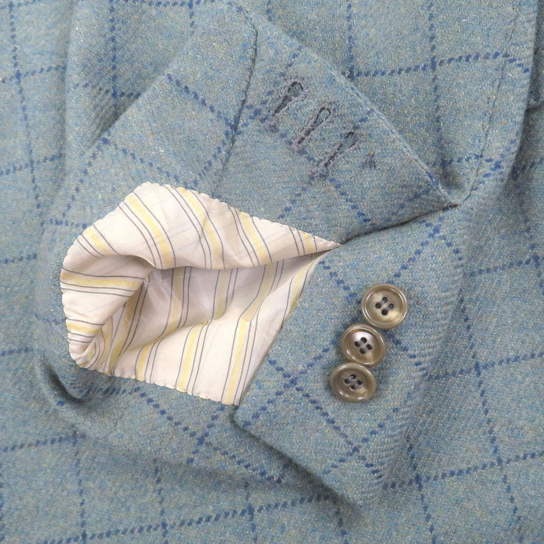 Excellent Tindaro De Luca Jacket Windowpane Smithura Single Tailored green mens