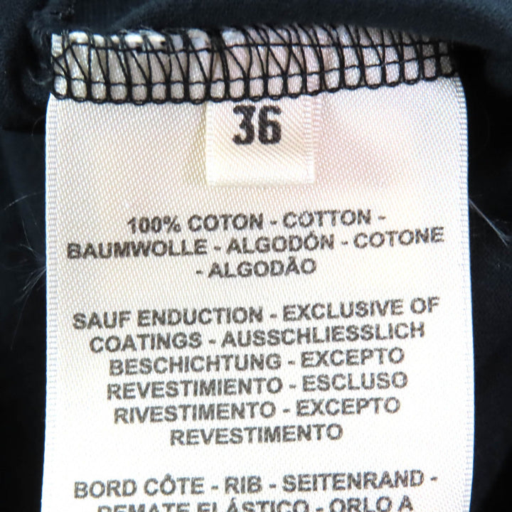Excellent HERMES Short sleeve T-shirt Do RE BOUCLES Crew neck black 36 3H4611DR