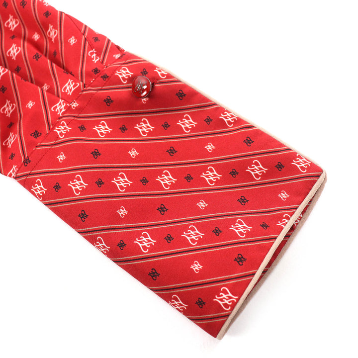 Excellent FENDI Long sleeve shirt FF alligraphy cufflinksincluded silk 38 FS7231