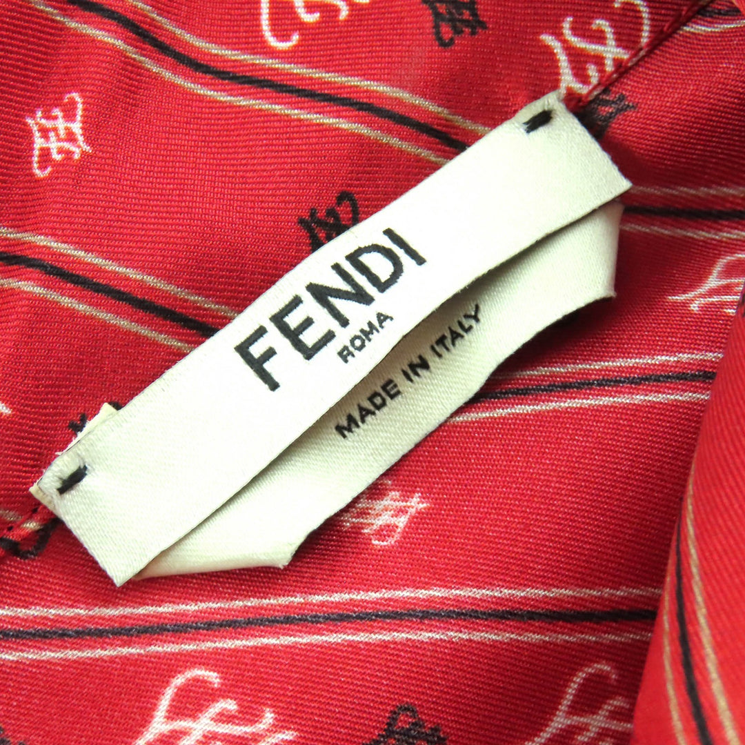 Excellent FENDI Long sleeve shirt FF alligraphy cufflinksincluded silk 38 FS7231