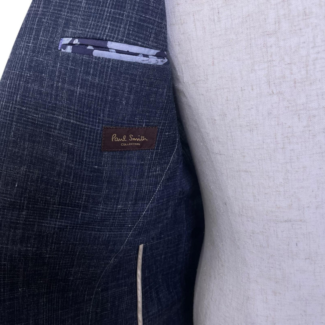 Excellent Paul Smith suit Linen blend, single-breasted, center crease. wool mens