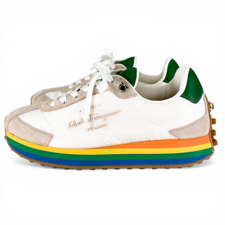 Excellent Salvatore Ferragamo sneakers IGGY GanciniMetal multicolor 6.5 0756565