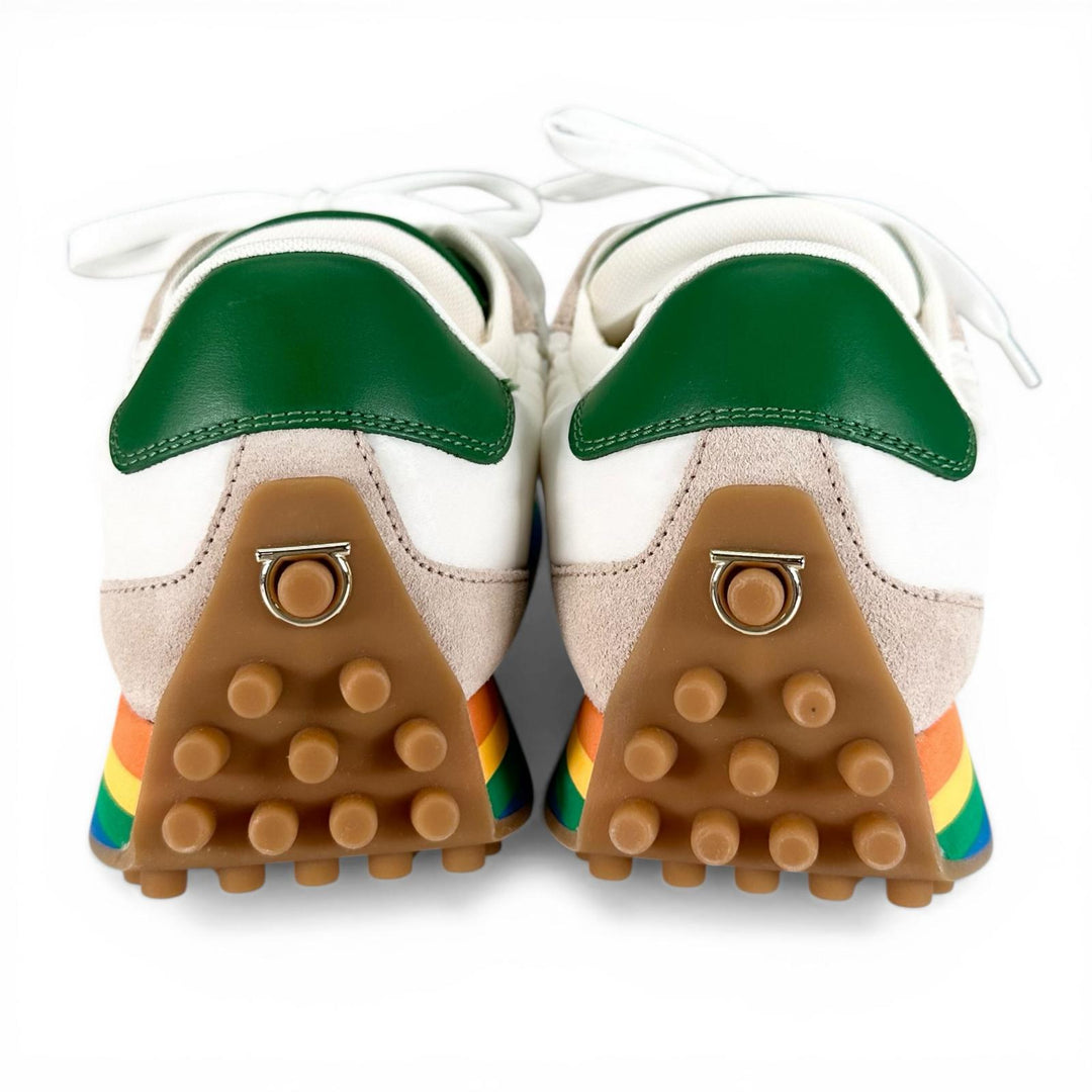 Excellent Salvatore Ferragamo sneakers IGGY GanciniMetal multicolor 6.5 0756565