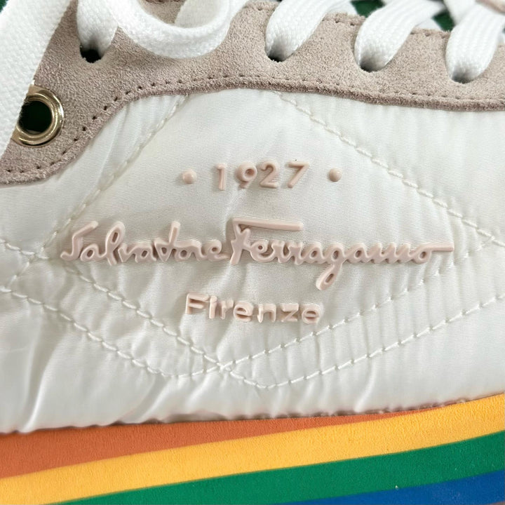 Excellent Salvatore Ferragamo sneakers IGGY GanciniMetal multicolor 6.5 0756565