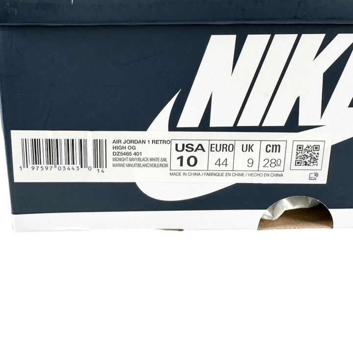 Pristine NIKE High cut sneakers Air Jordan 1 Retro High OG Air Jordan Navy mens