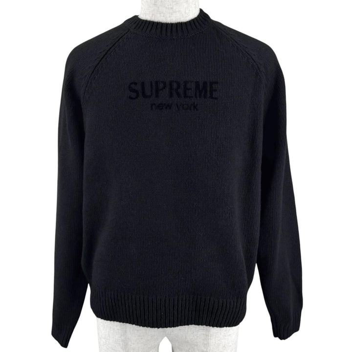 Great Supreme sweater Flocked Logo Sweater Flock logo crew neck wool S