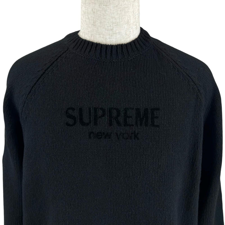 Great Supreme sweater Flocked Logo Sweater Flock logo crew neck wool S