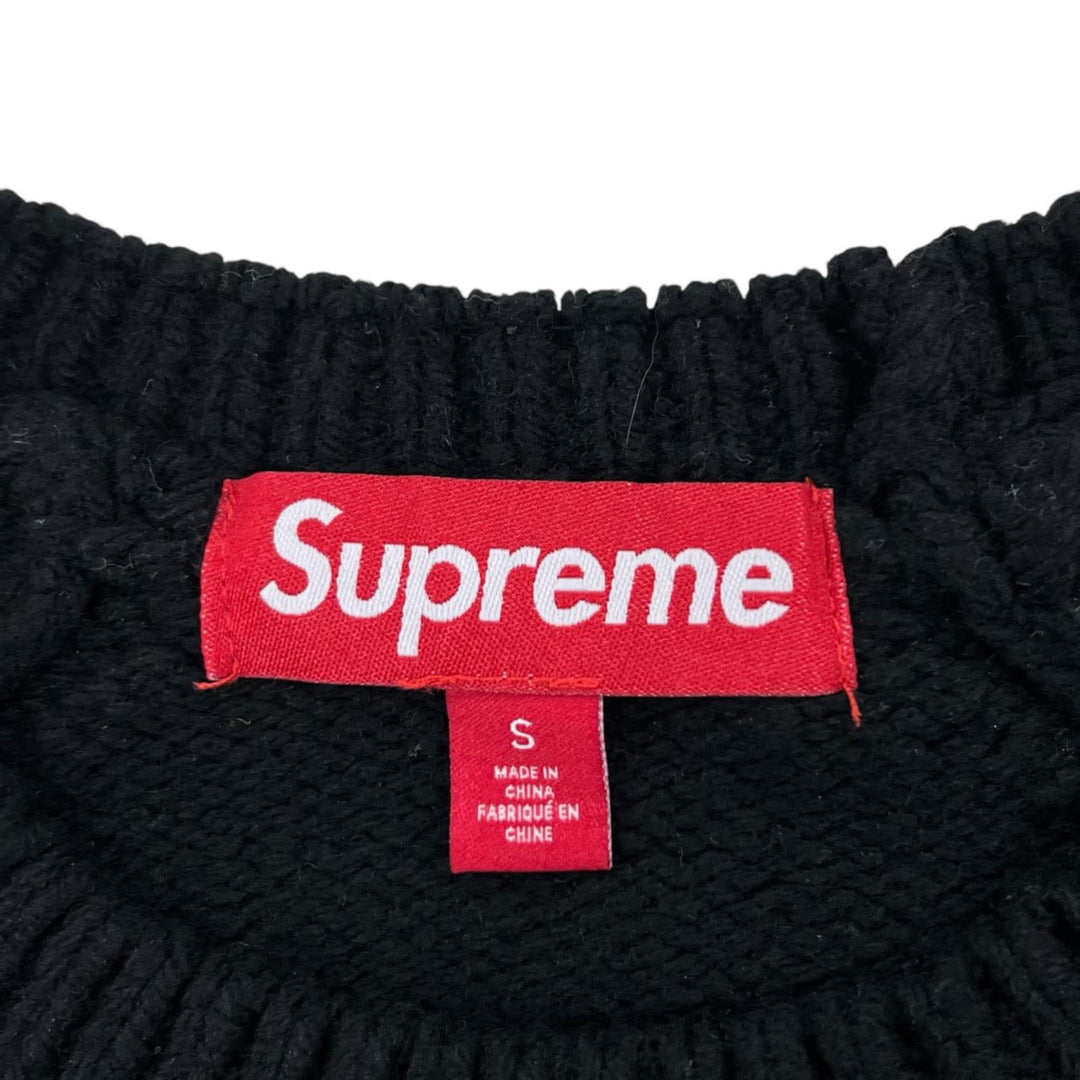 Great Supreme sweater Flocked Logo Sweater Flock logo crew neck wool S