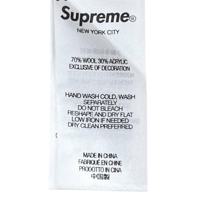 Great Supreme sweater Flocked Logo Sweater Flock logo crew neck wool S