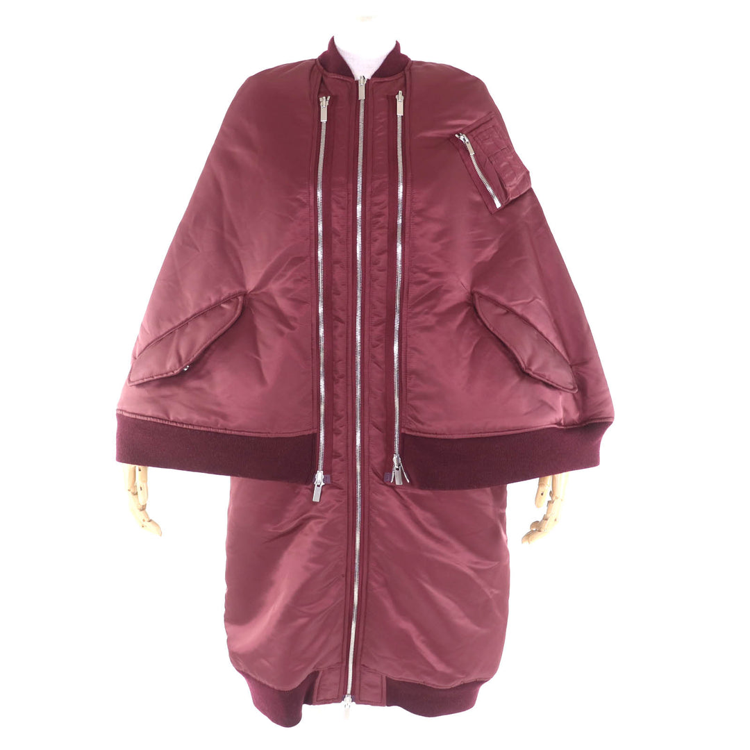 Excellent noir kei ninomiya COMME des GARCONS coat Bordeaux Nylon XS 3L-C003