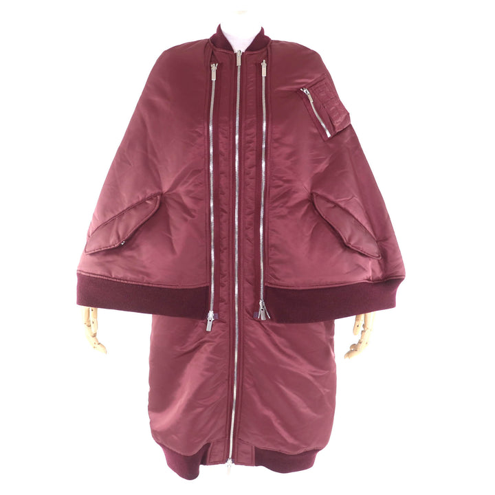 Excellent noir kei ninomiya COMME des GARCONS coat Bordeaux Nylon XS 3L-C003