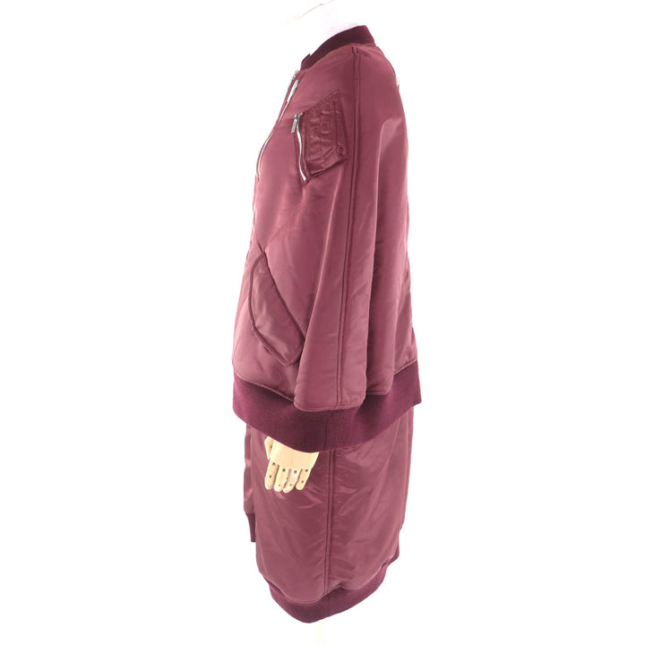 Excellent noir kei ninomiya COMME des GARCONS coat Bordeaux Nylon XS 3L-C003