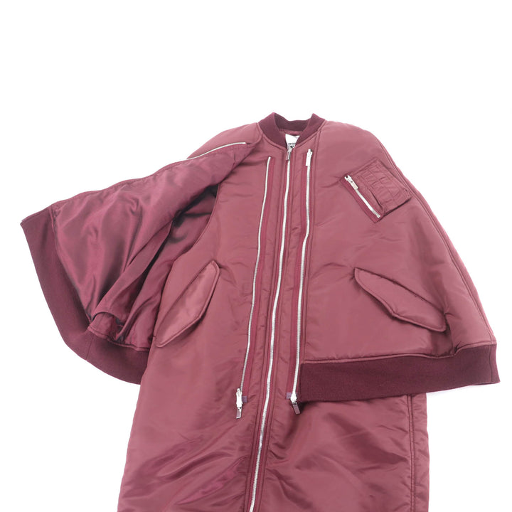 Excellent noir kei ninomiya COMME des GARCONS coat Bordeaux Nylon XS 3L-C003