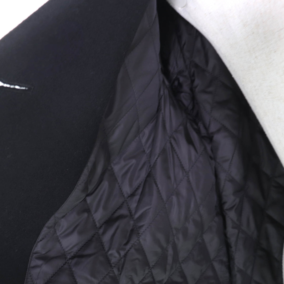 Excellent COMME des GARCONS coat Filling Deformed Design black wool XS GL-C002