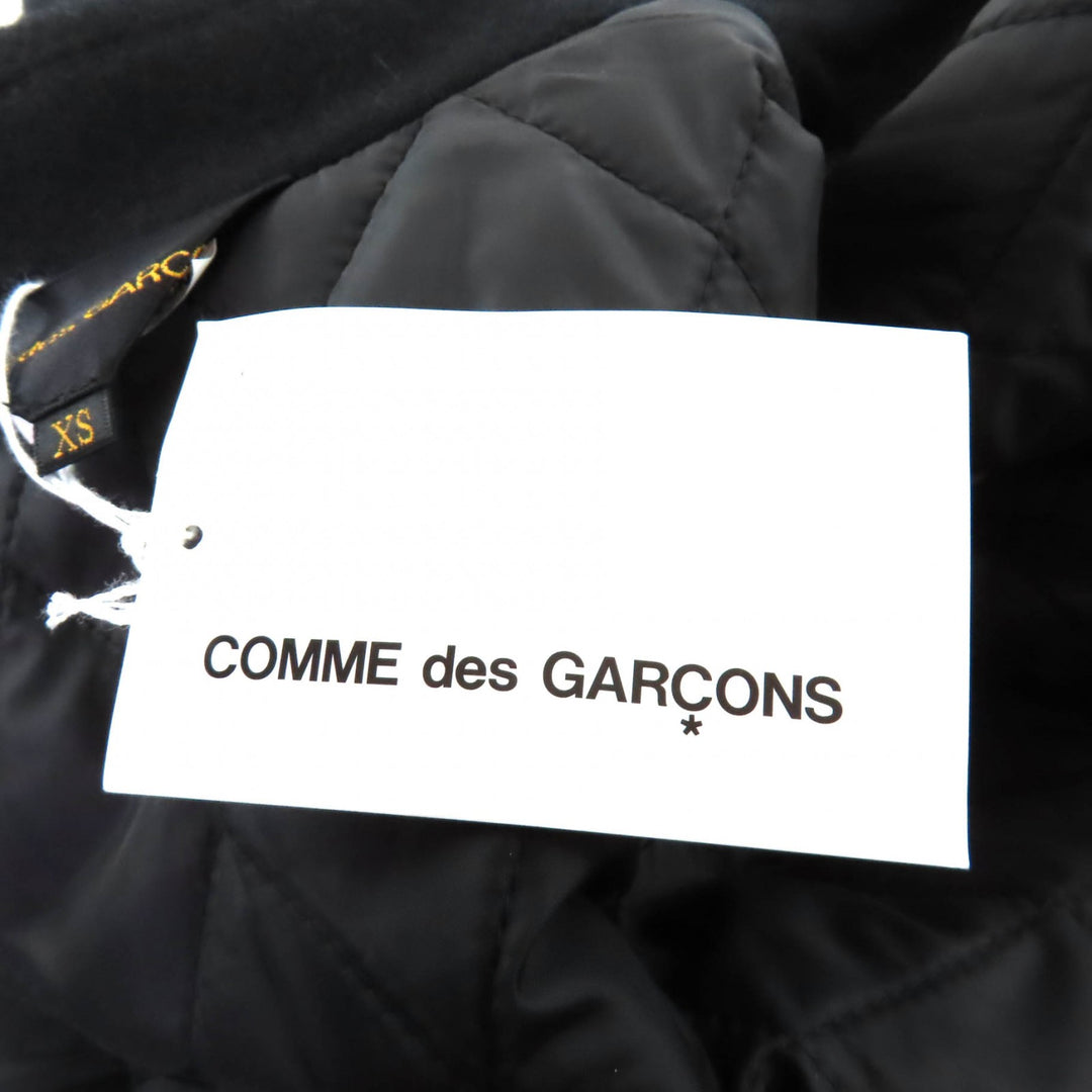 Excellent COMME des GARCONS coat Filling Deformed Design black wool XS GL-C002