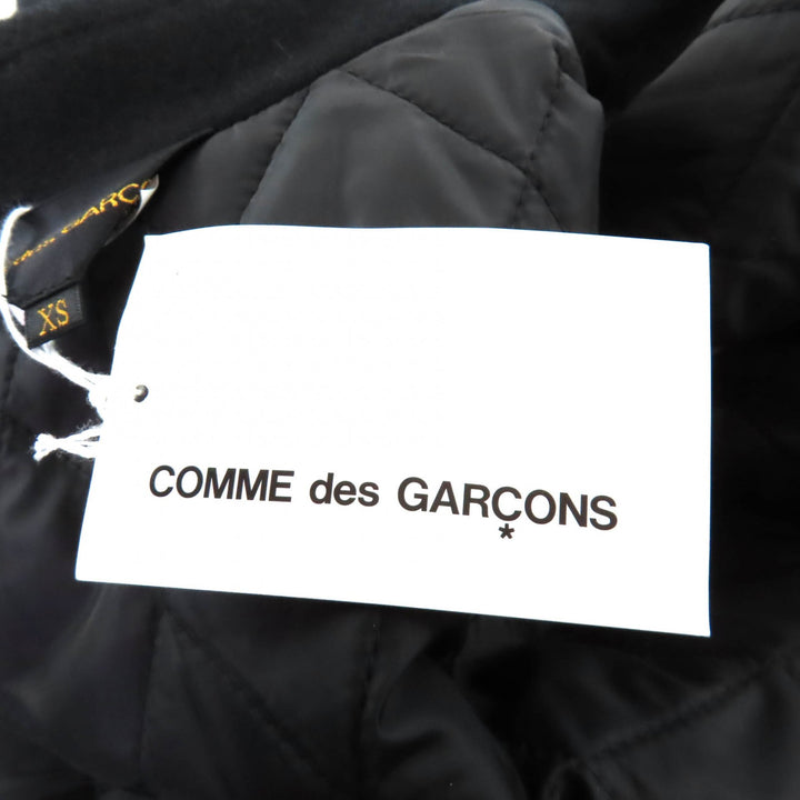 Excellent COMME des GARCONS coat Filling Deformed Design black wool XS GL-C002