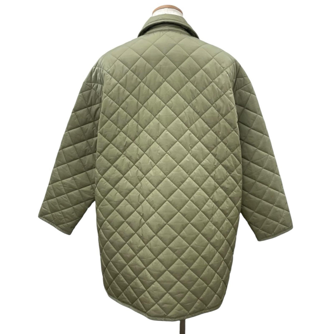 Great UNUSED coat QUILTING COAT Double-zip, padded, quilted khaki mens 2 US2262