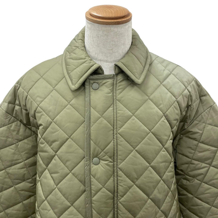 Great UNUSED coat QUILTING COAT Double-zip, padded, quilted khaki mens 2 US2262