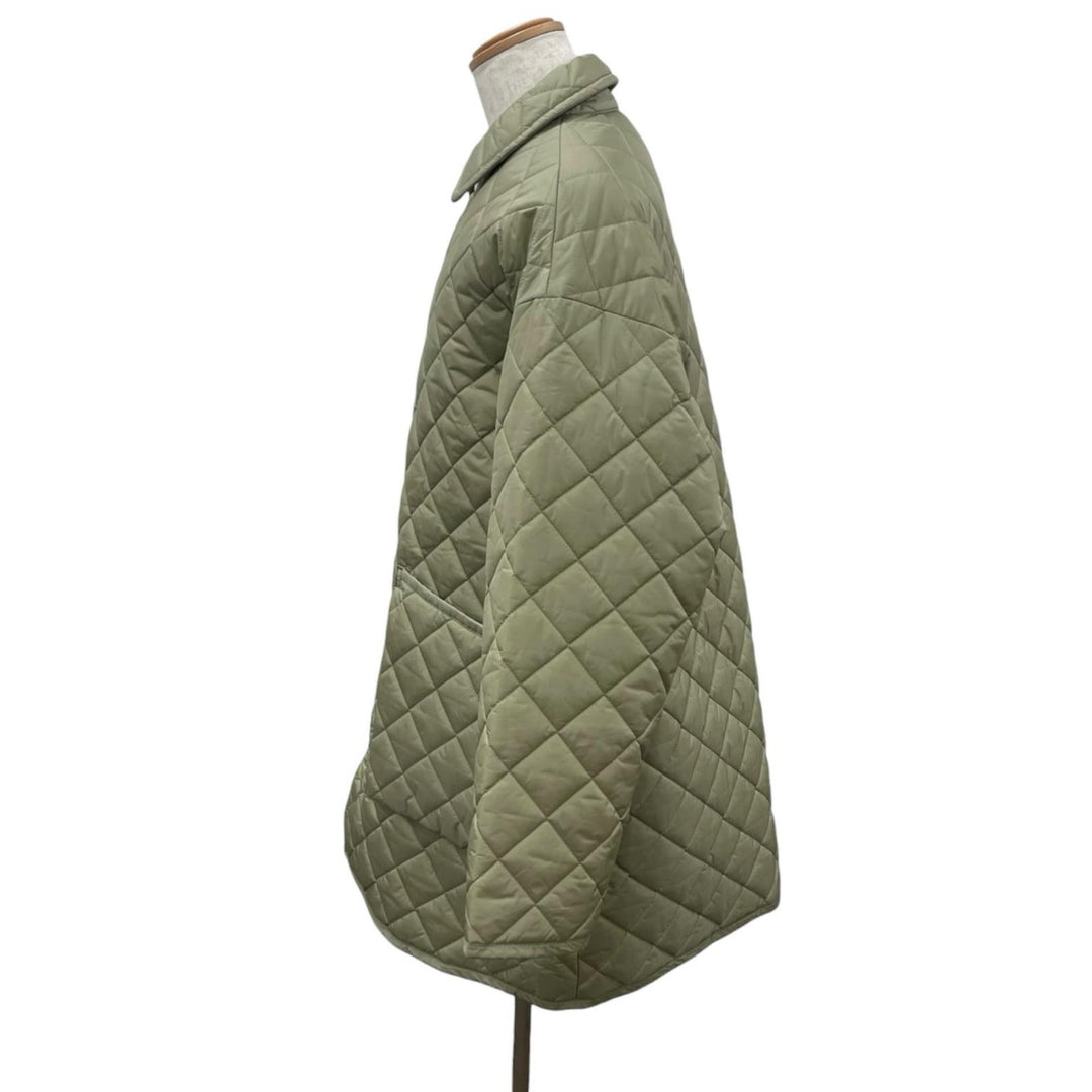 Great UNUSED coat QUILTING COAT Double-zip, padded, quilted khaki mens 2 US2262