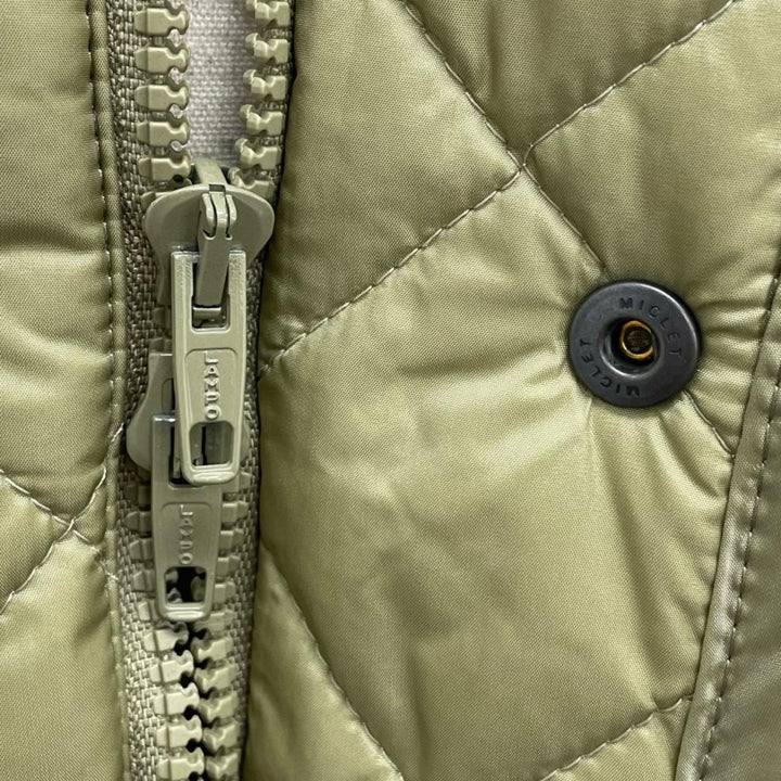 Great UNUSED coat QUILTING COAT Double-zip, padded, quilted khaki mens 2 US2262